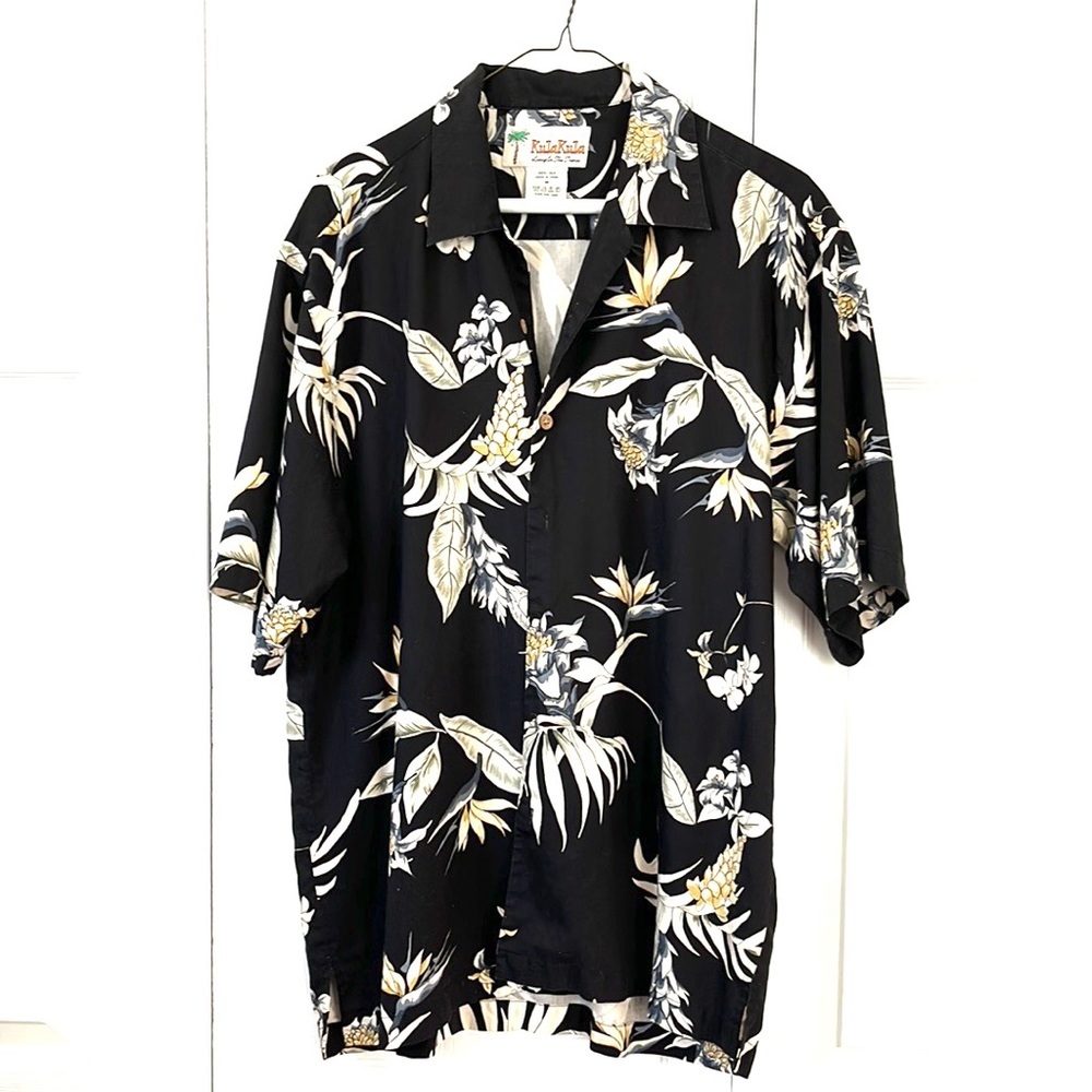 Hawaiian Silk Shirt KulaKula sz M - Picture 1 of 5